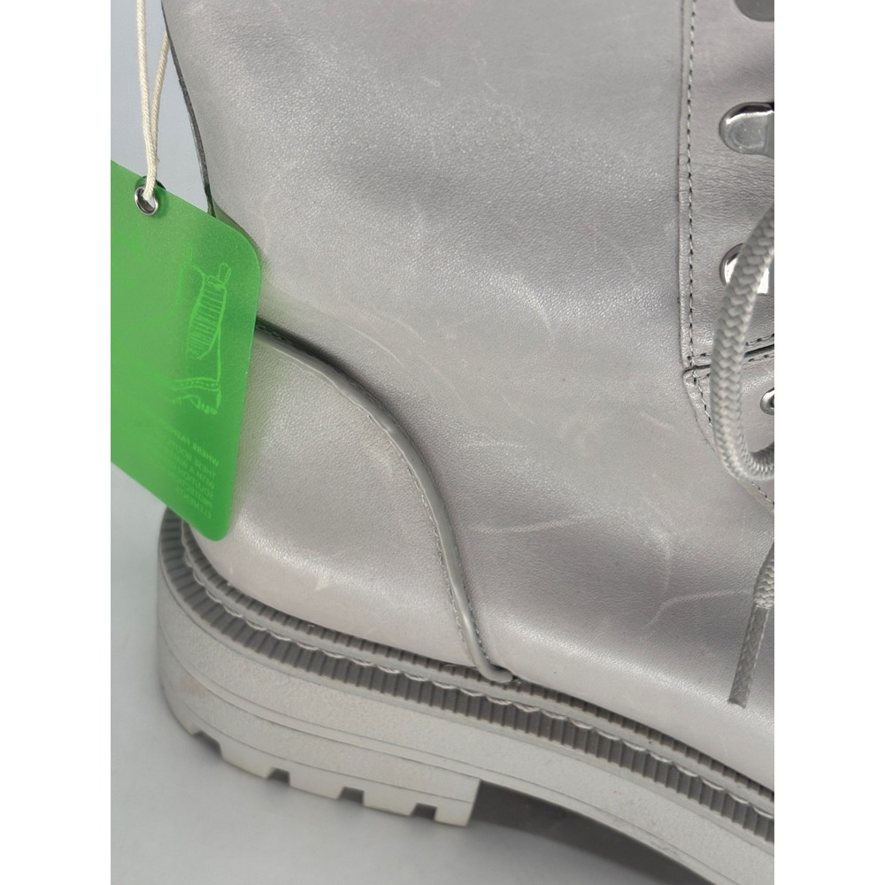 Sam Edelman Boots Lue Combat Lug Gray Women Size‎ 8.5 Water Repellent Leather - Picture 4 of 8